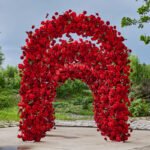 FA1022 Red roses flower arch 6ft 7ft 8ft - Image 2