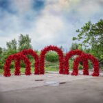 FA1022 Red roses flower arch 6ft 7ft 8ft - Image 7