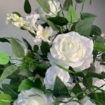 FB1036 White roses with leaves flower backdrops set for wedding decoration - Image 6