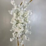 FB1038 White cherry blossom roses flower backdrops set for wedding decoration