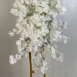 FB1038 White cherry blossom roses flower backdrops set for wedding decoration - Image 4