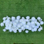 FB1040 White roses flower backdrops set for wedding decoration - Image 3
