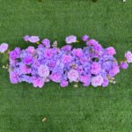 FB1033 Purple roses flower backdrops set for wedding decoration - Image 4