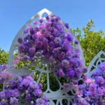 FB1033 Purple roses flower backdrops set for wedding decoration - Image 7