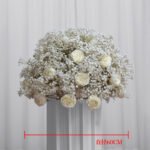 FC0001 White babysbreath rose flower centerpieces for wedding decoration - Image 7