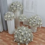 FC0001 White babysbreath rose flower centerpieces for wedding decoration - Image 3