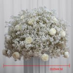 FC0001 White babysbreath rose flower centerpieces for wedding decoration - Image 9