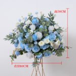 FC0002 Colorful roses with leaves flower centerpieces for wedding decoration - Image 3