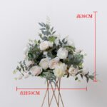 FC0002 Colorful roses with leaves flower centerpieces for wedding decoration - Image 11