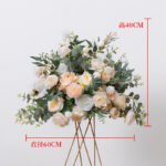 FC0002 Colorful roses with leaves flower centerpieces for wedding decoration - Image 28