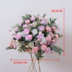 FC0002 Colorful roses with leaves flower centerpieces for wedding decoration - Image 23