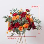 FC0002 Colorful roses with leaves flower centerpieces for wedding decoration - Image 14