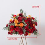 FC0002 Colorful roses with leaves flower centerpieces for wedding decoration - Image 15