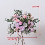 FC0002 Colorful roses with leaves flower centerpieces for wedding decoration - Image 25