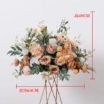 FC0002 Colorful roses with leaves flower centerpieces for wedding decoration - Image 21