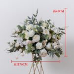 FC0002 Colorful roses with leaves flower centerpieces for wedding decoration - Image 9