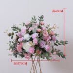 FC0002 Colorful roses with leaves flower centerpieces for wedding decoration - Image 22