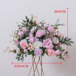 FC0002 Colorful roses with leaves flower centerpieces for wedding decoration - Image 24