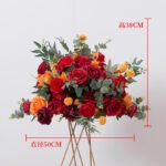 FC0002 Colorful roses with leaves flower centerpieces for wedding decoration - Image 16