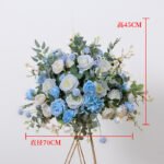 FC0002 Colorful roses with leaves flower centerpieces for wedding decoration - Image 5