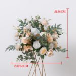 FC0002 Colorful roses with leaves flower centerpieces for wedding decoration - Image 29