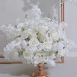 FC0004 White cherry blossom rose flower centerpieces for wedding decoration