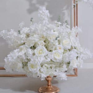 FC0004 White cherry blossom rose flower centerpieces for wedding decoration