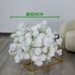 FC0006 White babysbreath rose flower centerpieces for wedding decoration - Image 6