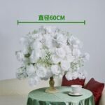 FC0006 White babysbreath rose flower centerpieces for wedding decoration - Image 8