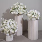 FC0007 White roses flower centerpieces for wedding decoration - Image 4