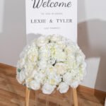 FC0008 White roses flower centerpieces for wedding decoration - Image 3