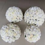 FC0008 White roses flower centerpieces for wedding decoration - Image 2