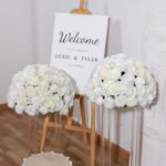 FC0008 White roses flower centerpieces for wedding decoration - Image 6