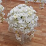 FC0010 White orchid rose flower centerpieces for wedding decoration - Image 2