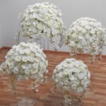 FC0010 White orchid rose flower centerpieces for wedding decoration - Image 3