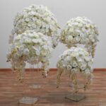 FC0010 White orchid rose flower centerpieces for wedding decoration