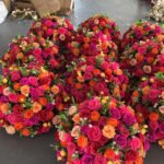 FC0016 Hot pink roses flower centerpieces for wedding decoration - Image 2