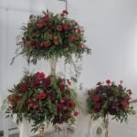 FC0018 Red Roses with leaves flower centerpieces for wedding decoration - Image 9