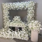 FC0021 White Roses gyp flower centerpieces for wedding decoration #8 - Image 4