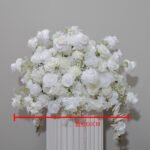FC0021 White Roses gyp flower centerpieces for wedding decoration #8