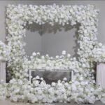 FC0021 White Roses gyp flower centerpieces for wedding decoration #8 - Image 6