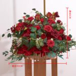 FC0029 Roses with leaves flower centerpieces for wedding decoration - Image 7