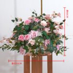 FC0029 Roses with leaves flower centerpieces for wedding decoration - Image 6