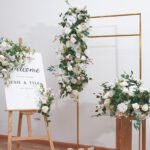 FC0029 Roses with leaves flower centerpieces for wedding decoration - Image 10