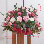 FC0029 Roses with leaves flower centerpieces for wedding decoration - Image 5