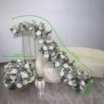 FC0034 White roses with leaves flower centerpieces for wedding decoration - Image 10