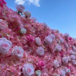 FW005 pink peonies flower wall backdrop 8x8ft cloth fabric backup - Image 3