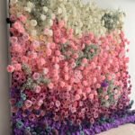 FW007 ombre purple gyp flower wall backdrop 8x8ft cloth fabric backup - Image 6