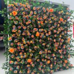 FW016 Colorful roses with leaves flower wall backdrop 8x8ft cloth fabric backup - Image 5
