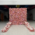 FW019 Autumn theme flower wall backdrop 8x8ft cloth fabric backup